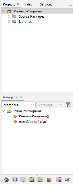  Painéis do NetBeans.